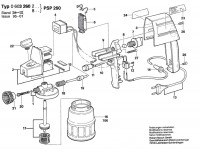 Bosch 0 603 260 242 PSP 260 spray gun 240 V / GB Spare Parts PSP260